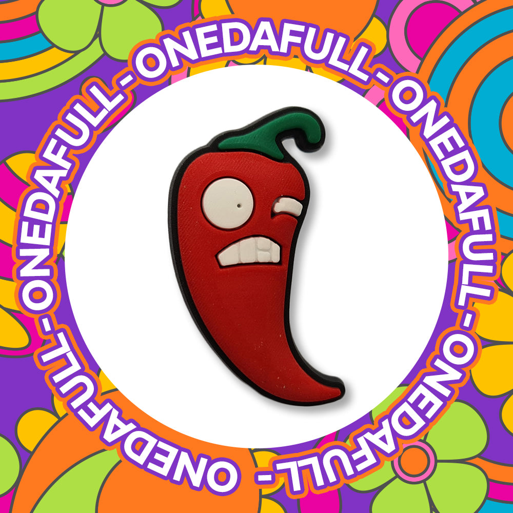 Super Cute Red Hot In Pain Chilli Funny - FOOD - Charm To Fit Crocs/Clogs