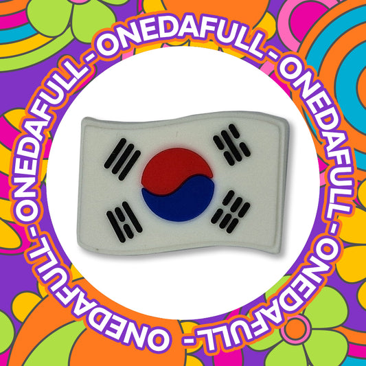 Super Cute South Korea Flag Croc Charm - Travel Country