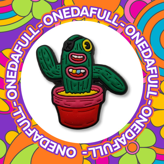 Weird Creepy Pirate Cactus Plant Charm To Fit Crocs/Clogs - 3D - Funny