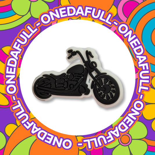 Chopper - Hells Angels Harley Hog MOTORCYCLE - 3D Charms For Crocs / Shoes - PVC