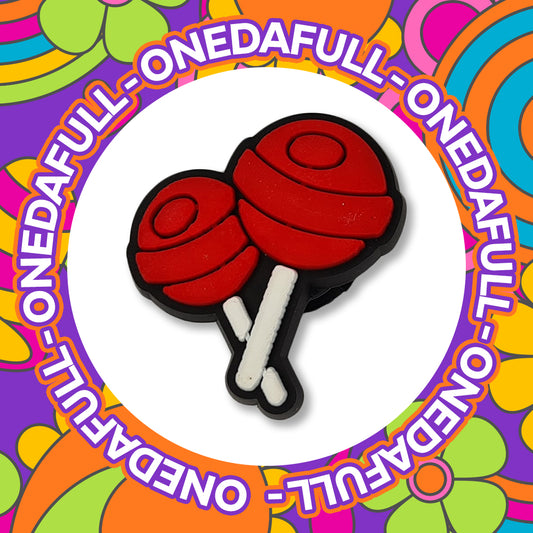 Red Lollipops Clog Charm