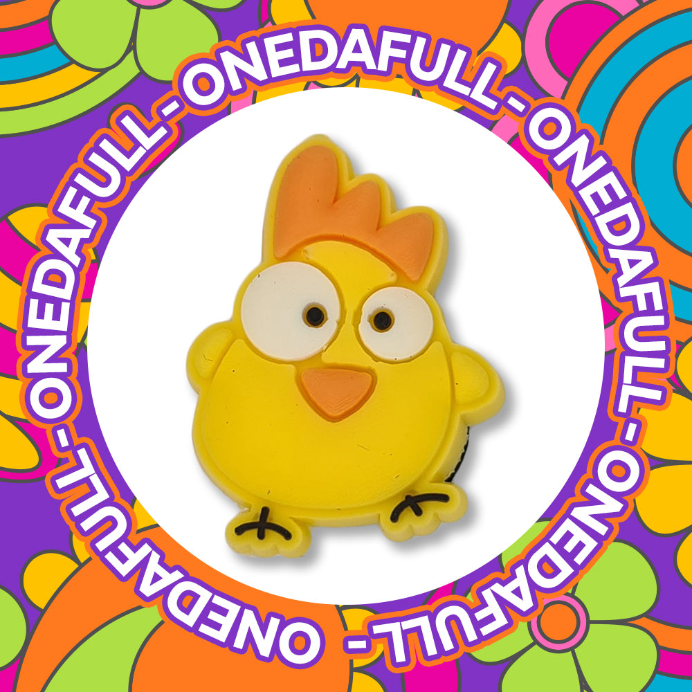 Chunky Stunned Chicken Chick Clog Charm