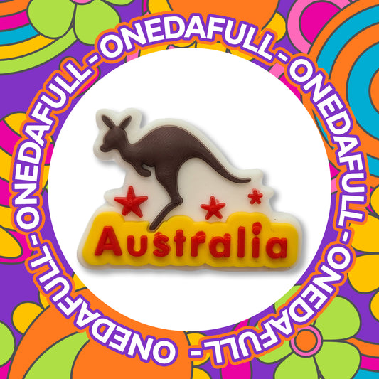 Super Cute Australia With Kangaroo Holiday Trip - Charm To Fit Crocs/Clogs