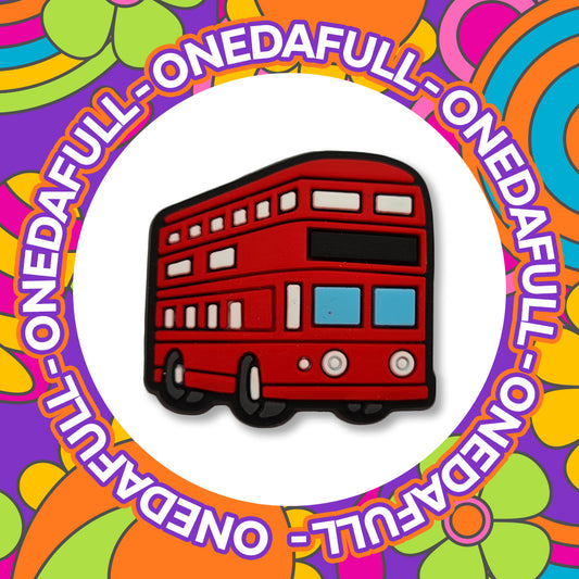 Super Cute Red London Double Decker Bus Retro Charm To Fit Crocs/Clogs