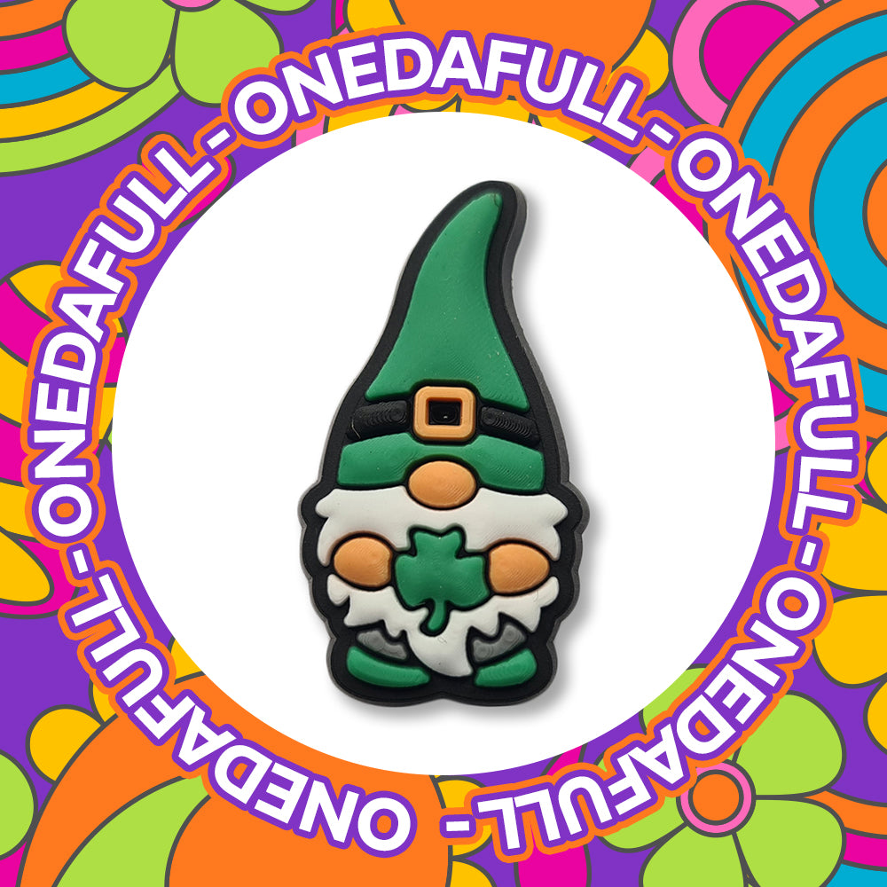 Irish Leprechaun Gonk Clover Croc Charm