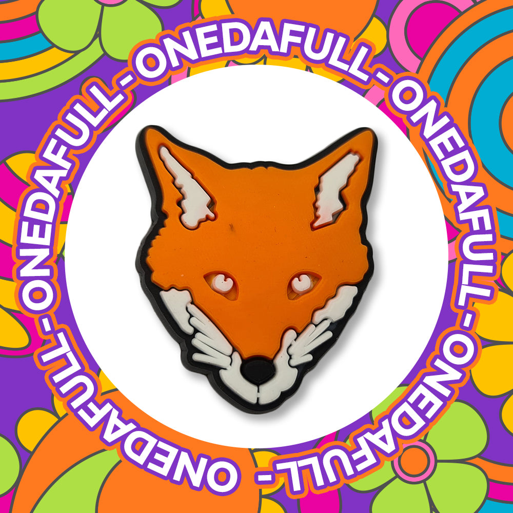 Super Creepy Looking Red Fox Charm To Fit Crocs/Clogs - Animal Wild