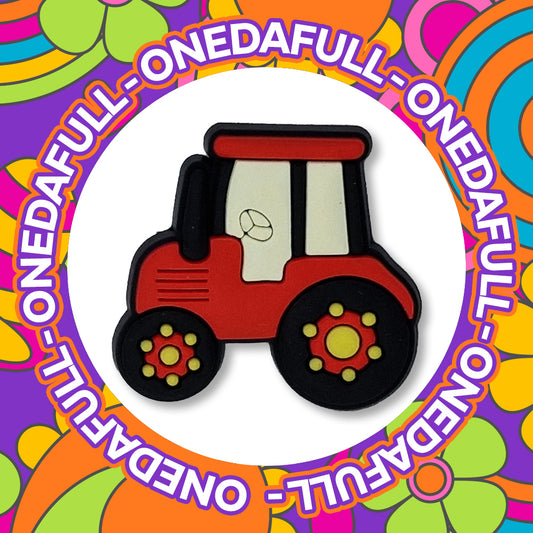 Super Cute Chunky Red Tractor Croc Charm - Farm Farming
