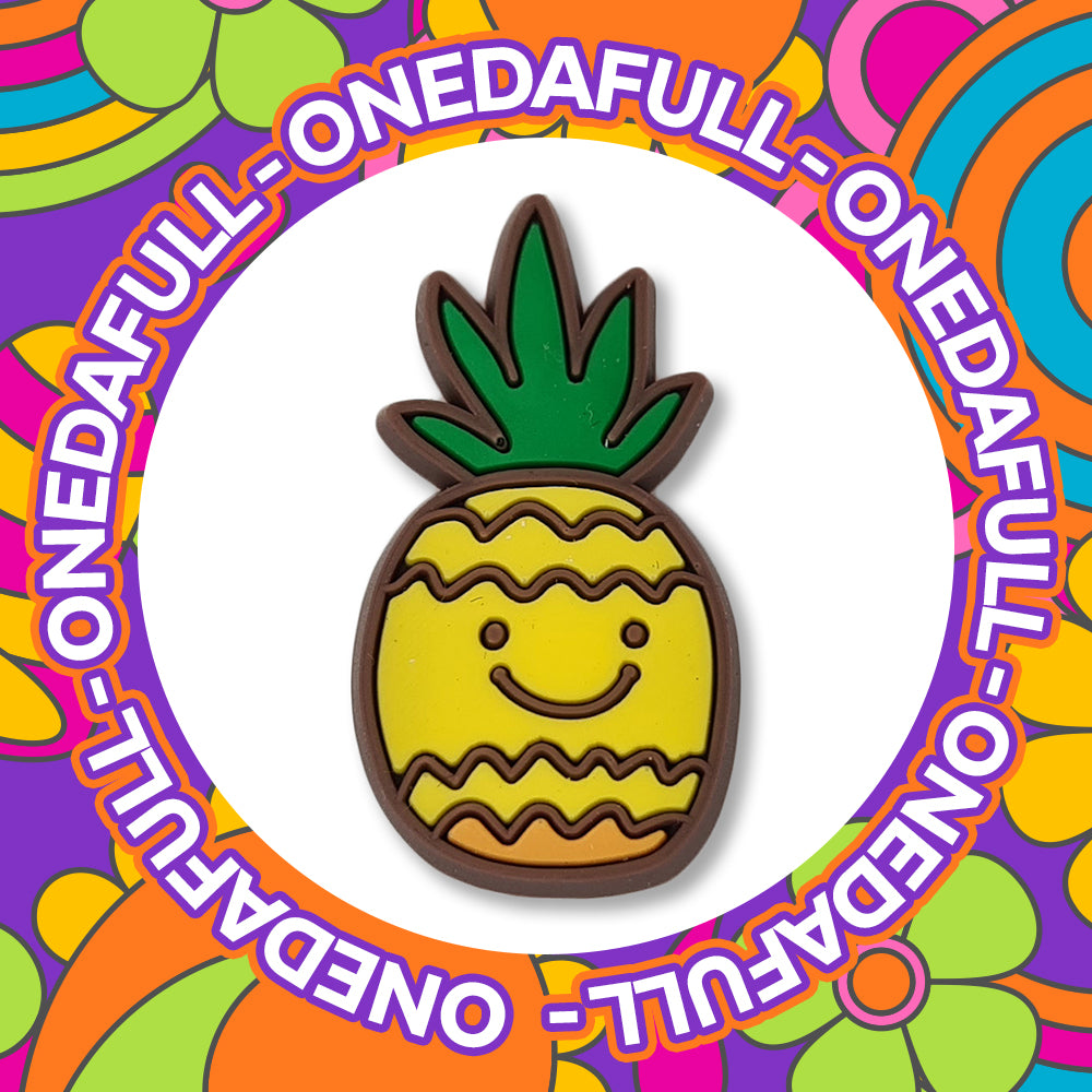 Smiling Pineapple Fruit Clog Charm