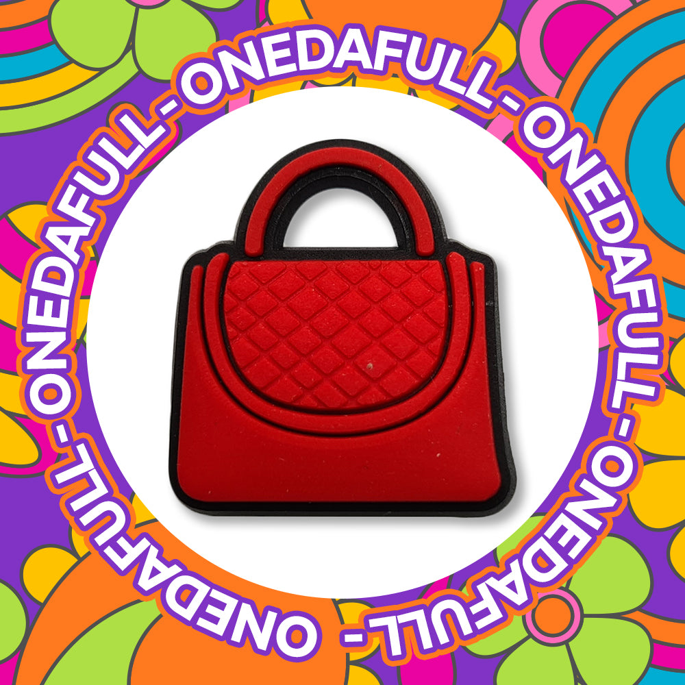 Super Cute Red Handbag Clutch Charm To Fit Crocs/Clogs - 3D - Pretty