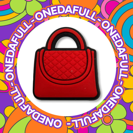 Super Cute Red Handbag Clutch Charm To Fit Crocs/Clogs - 3D - Pretty