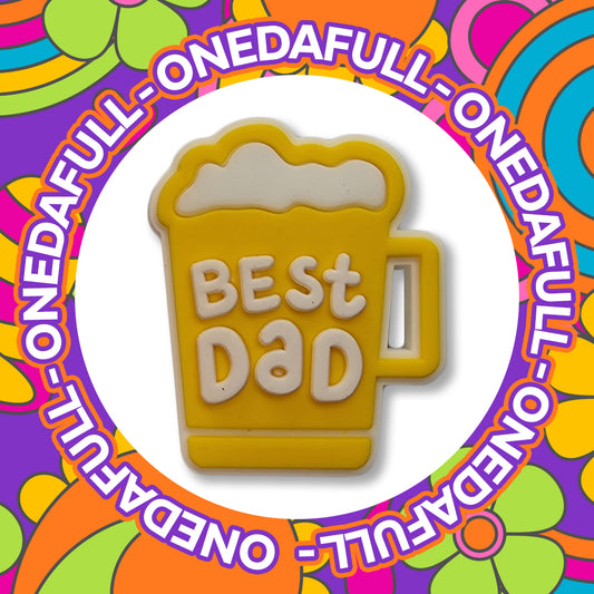 Super Cute Best Dad Pint Of Beer Lager Croc Charm - Fathers Day Gift