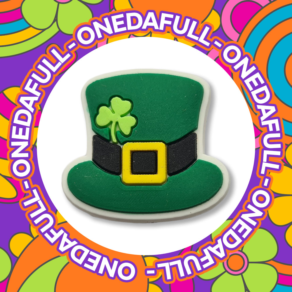 Irish Leprechaun Hat Croc Charm: Lucky Clover