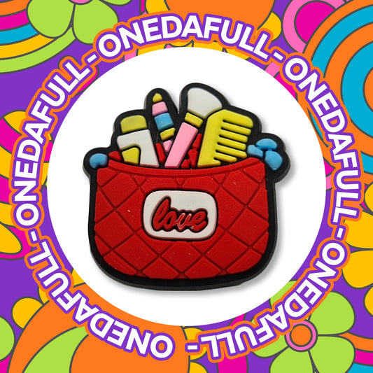 3D Makeup Bag Croc Charm: Pretty Clog Shoe Decoration