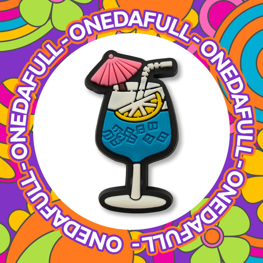 Super Cute Cocktail Summer Holiday Sun Charm To Fit Crocs/Clogs - Drink