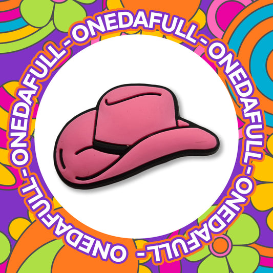 SUPER CUTE Pink Cowboy Hat - Horse Riding Charm To Fit Crocs/Clogs