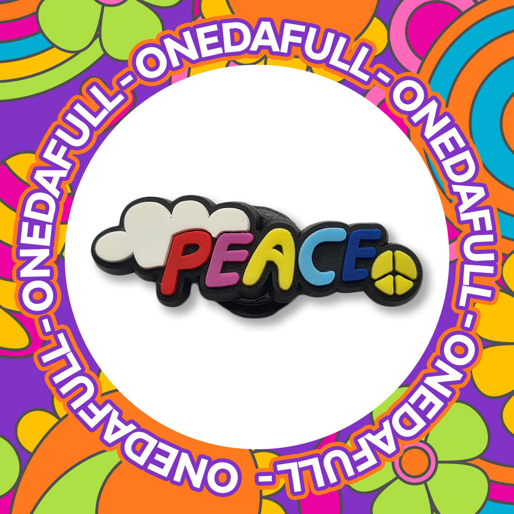 Peace Sign Cloud Croc Charm - 3D Clog Decoration