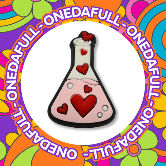 SUPER CUTE Chemistry Love Potion Bottle Charm To Fit Crocs/Clogs - Science