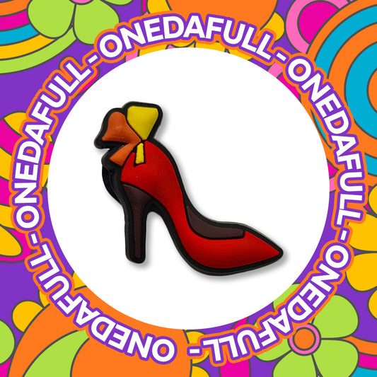 3D Red High Heel Shoe Charm for Crocs