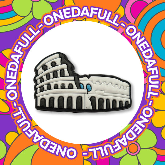 Super Cute Colosseum Charm To Fit Crocs/Clogs - PVC - Happy - 3D - Rome - ITALY