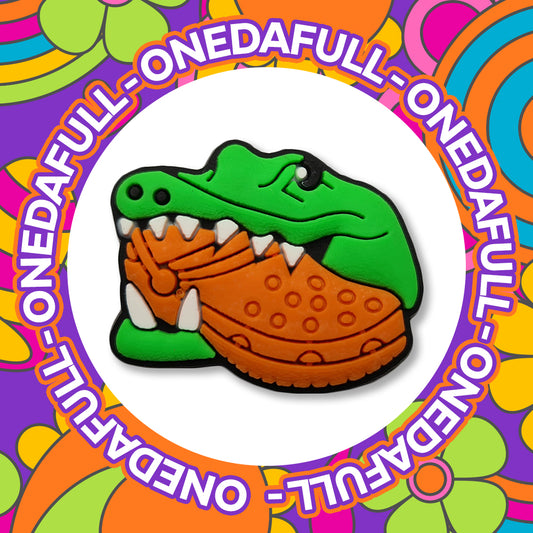 Super Funny - A Croc Eating An Orange Croc Charm To Fit Crocs/Clogs
