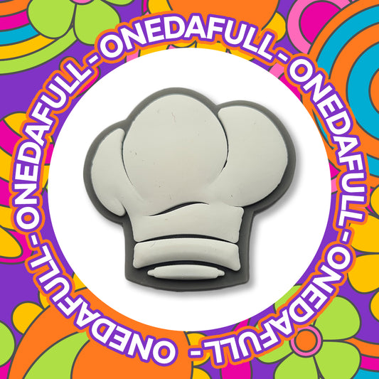 White Chef Hat Croc Charm: Catering Food