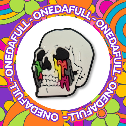 Horror Crying Colour SKULL Charm To Fit Crocs/Clogs - CUTE - Spooky