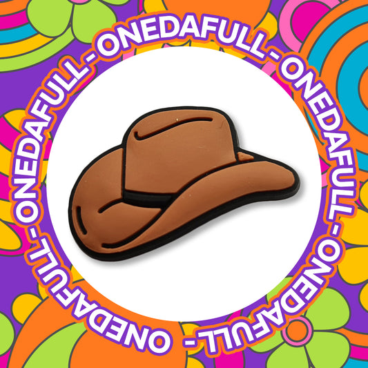 SUPER CUTE Brown Cowboy Hat - Horse Riding Charm To Fit Crocs/Clogs