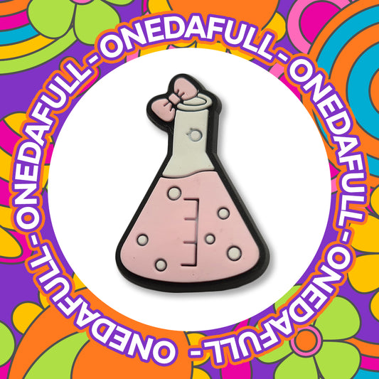 SUPER CUTE Chemistry Potion Bottle With Bow Charm To Fit Crocs/Clogs - Science
