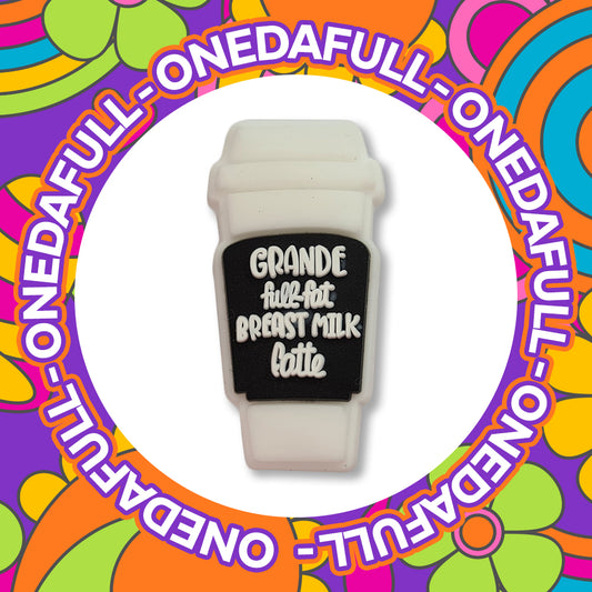 Super Cute Funny Breast Milk Latte Charm To Fit Crocs/Clogs - PVC - Drink