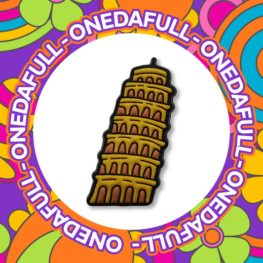 Super Cute Leaning Tower of Pisa - ITALY - Landmark Charm To Fit Crocs/Clogs