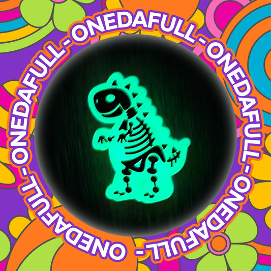 Glow In The Dark Dinosaur Croc Charm - PVC