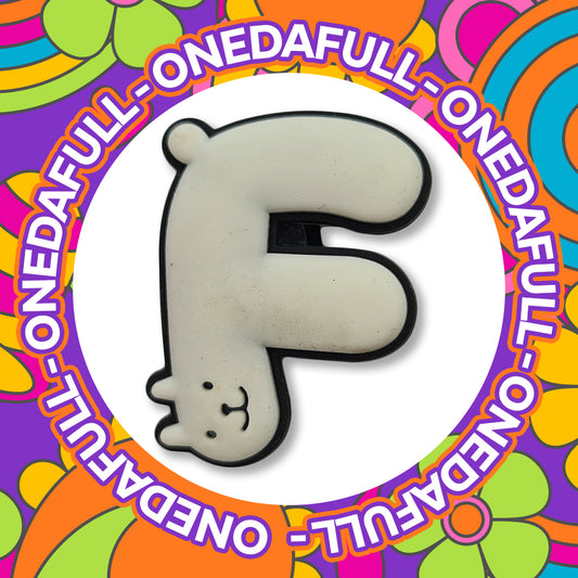Super Cute Animal Letter F - Alphabet Charm To Fit Crocs/Clogs - Funny - Letters