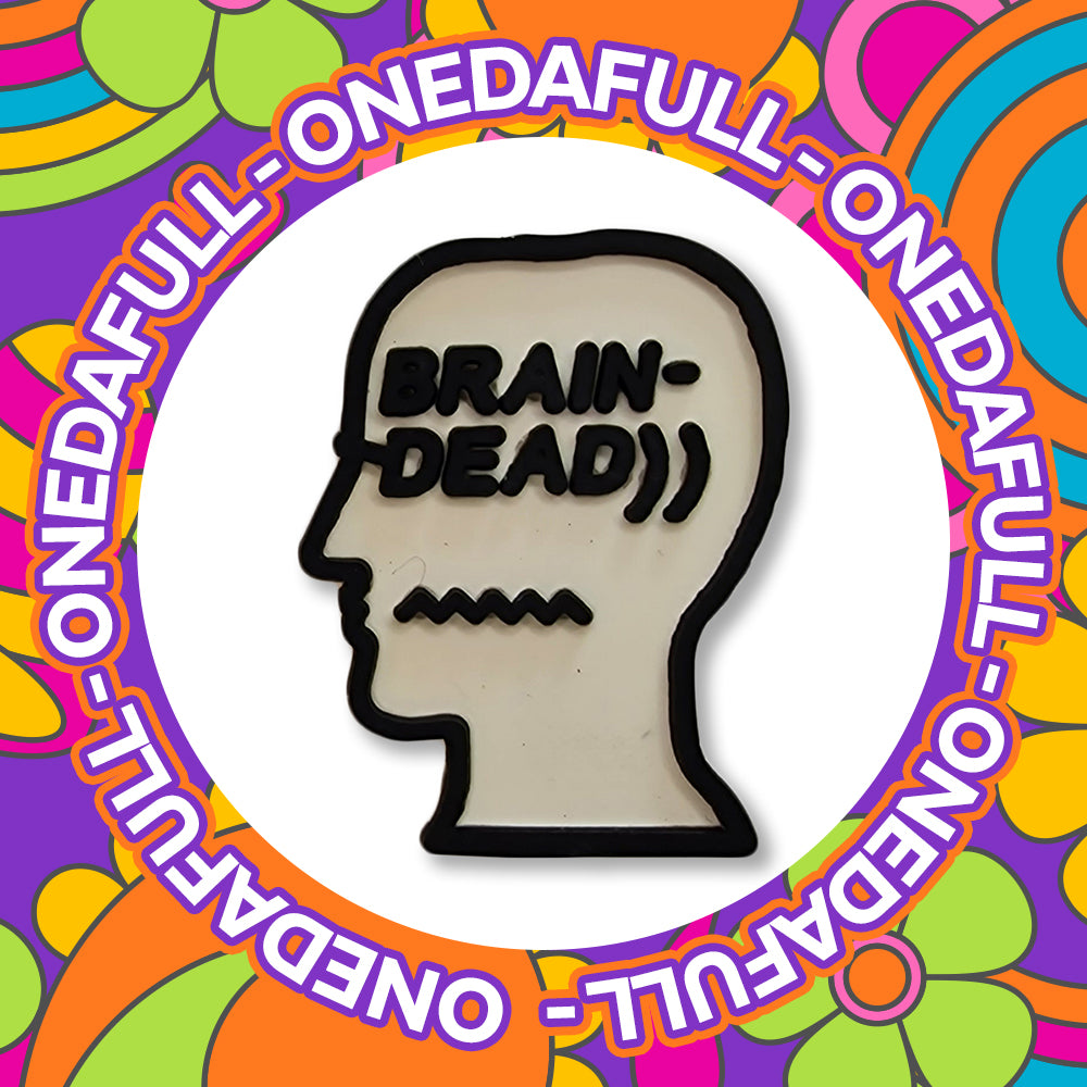 Super Funny Banter Brain Dead Head Croc Charm - MEME