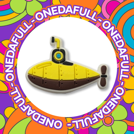 Yellow Mini Submarine 3D Croc Charm