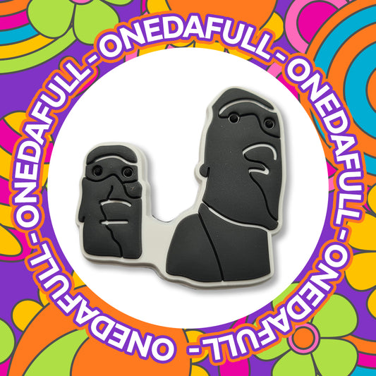Super Cute Easter Island Moai Charm To Fit Crocs/Clogs - PVC - Happy - 3D - History