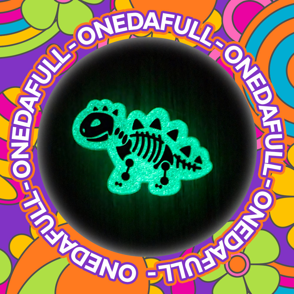 Glow In The Dark Dinosaur Croc Charm - PVC