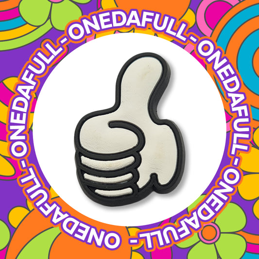 White Thumbs Up Hand Charm for Crocs/Clogs