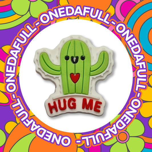 Super Cute Cactus Hug Me Love Heart Plant Funny Charm To Fit Crocs/Clogs