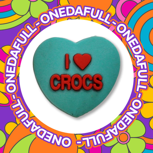 Super Cute I Love Crocs Love Heart Croc Charm
