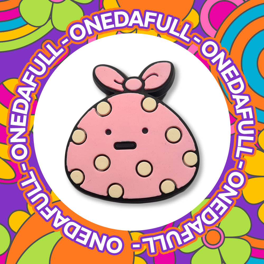 Pink Dotted Bag Croc Charm - 3D Pretty Clog Accessory