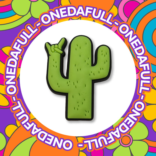 Super Cute Rocking Cactus Plant Music Heavy Metal Charm To Fit Crocs/Clogs