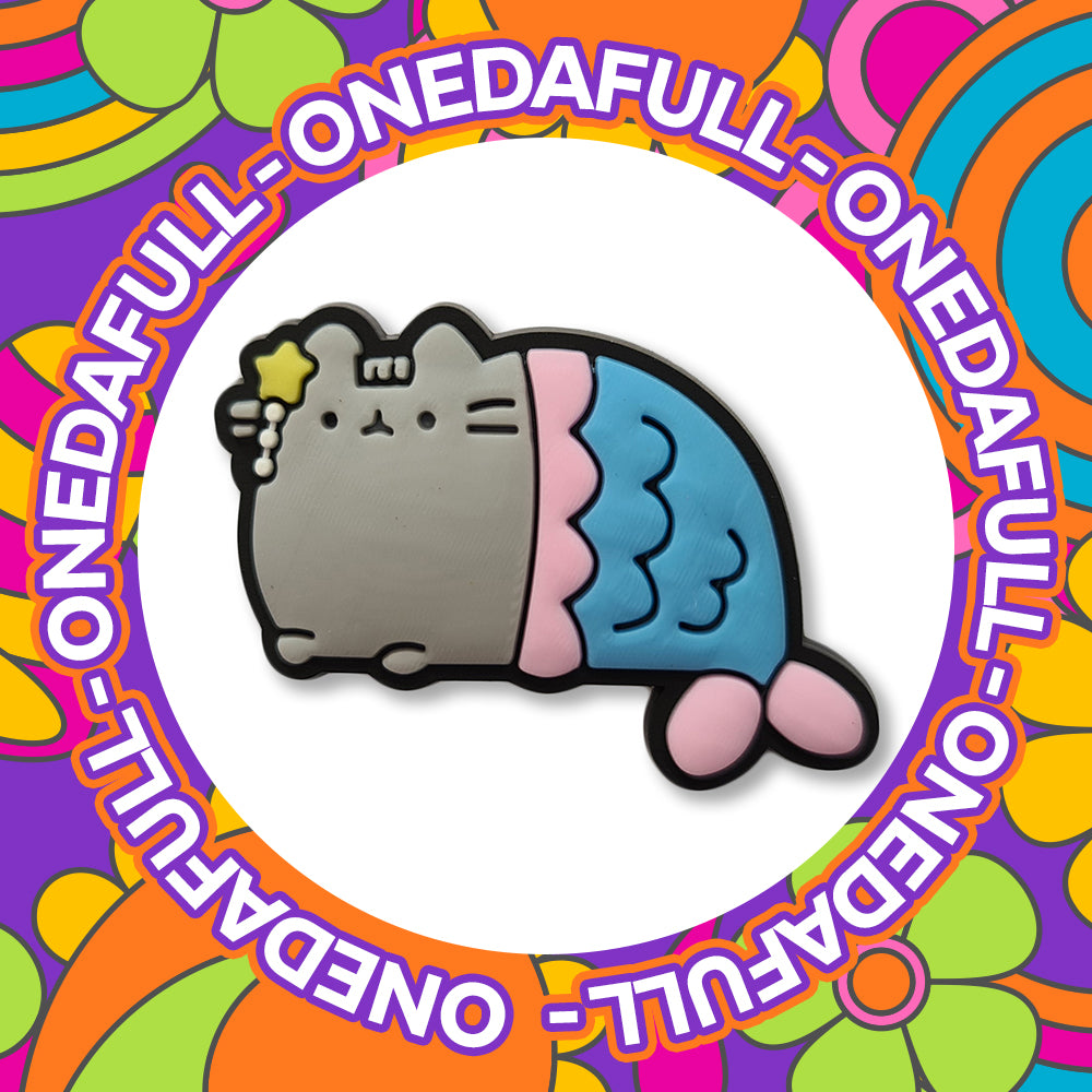 Super Cute Cat Mermaid Fish Catfish Kitten Funny Charm To Fit Crocs/Clogs