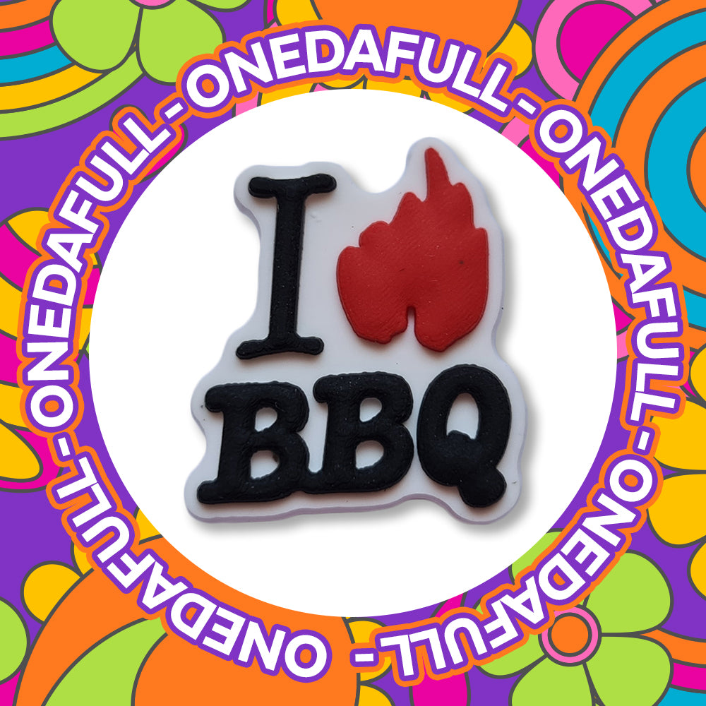 I Love BBQ Cooking Dad Fathers Day Camping Charm To Fit Crocs