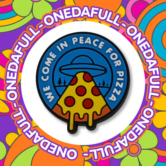 UFO Alien Pizza Sign Food Clog Charm To Fit Crocs