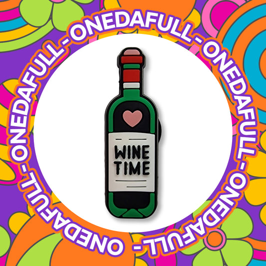 Super Cute Bottle Of Red White Wine Time Love Heart Relax Charm To Fit Crocs/Clogs - Drink