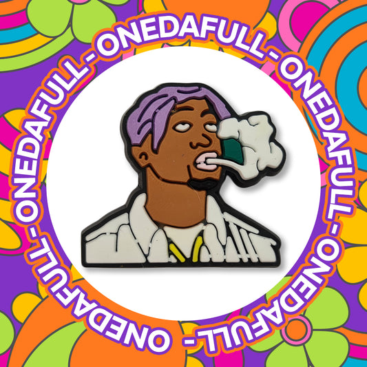 Rapper - Charms For Crocs / Shoes - Pvc - TUPAC 2PAC Smoking - Hip Hop - Music