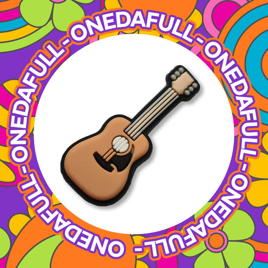 Super Cute Acoustic Guitar Band Singer Charm To Fit Crocs/Clogs - Music