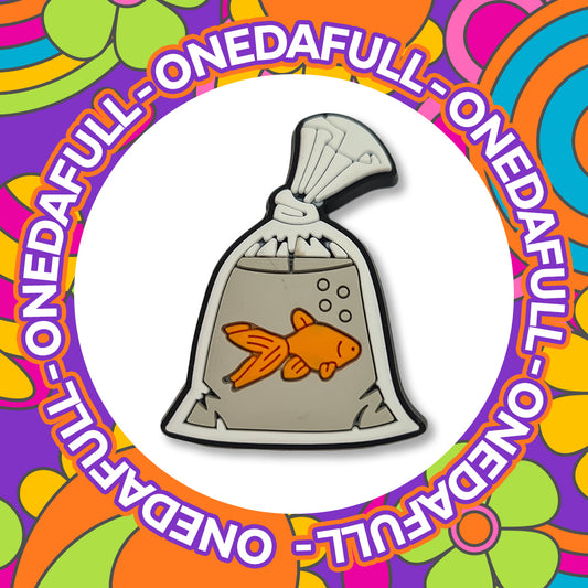 Super Cute Goldfish In A Bag Charm To Fit Crocs/Clogs - Fairground Prize - Fun