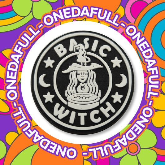 Basic Witch Coffee Badge Croc Charm - Funny Gift