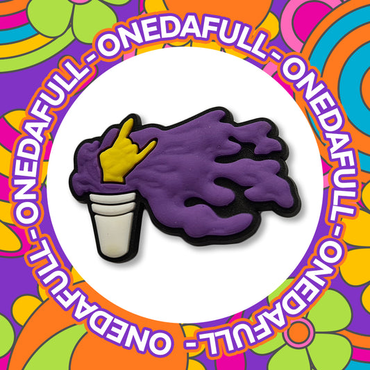Cup Of Lean Purple Drank Sizzurp - Funny - Meme Charm To Fit Crocs/Clogs